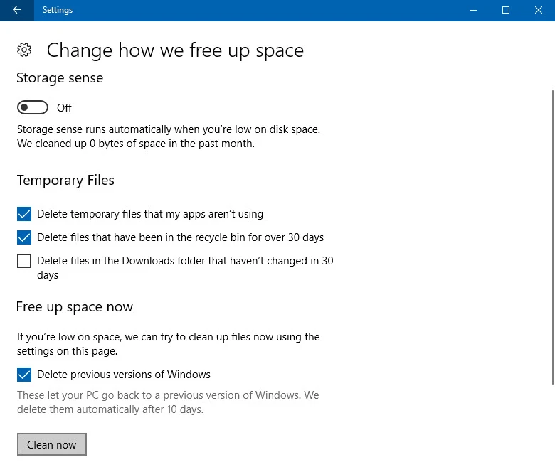 How to recover free disk space after upgrading to Windows 10 Fall Creators Update? (www.kunal-chowdhury.com) How to recover free disk space after upgrading to Windows 10 Fall Creators Update? (www.kunal-chowdhury.com)