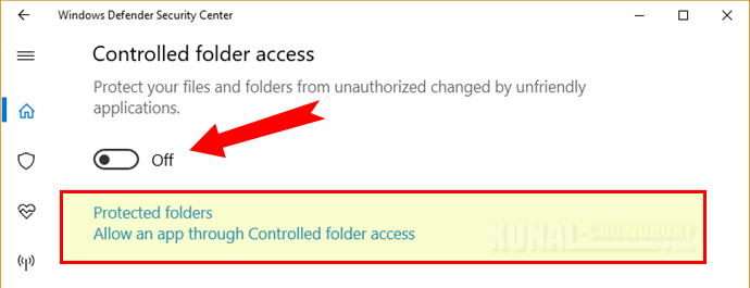 Controlled folder access (www.kunal-chowdhury.com) Controlled folder access (www.kunal-chowdhury.com)