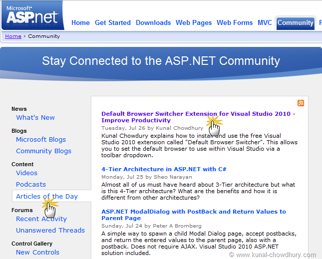 ASP.Net - Articles of the Day - Default Browser Switcher Extension ASP.Net - Articles of the Day - Default Browser Switcher Extension
