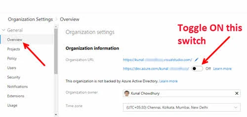 Navigate to Organization settings | Overview Navigate to Organization settings | Overview