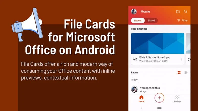 Microsoft Office for Android is getting File Cards feature Microsoft Office for Android is getting File Cards feature