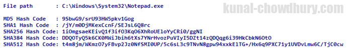 How to generate HashCode of File (www.kunal-chowdhury.com)