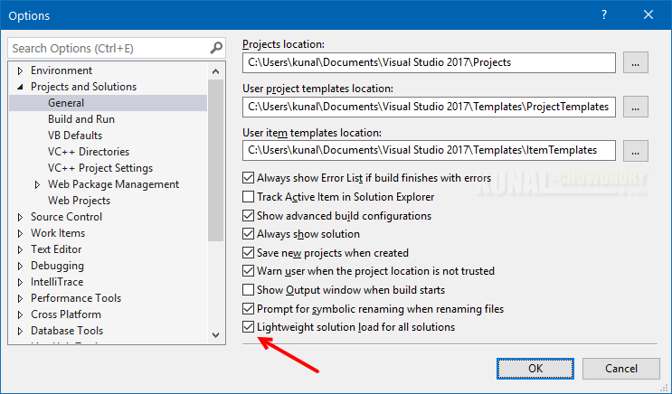 Visual Studio 2017 - 'Lightweight Solution Load' to shorter load time Visual Studio 2017 - 'Lightweight Solution Load' to shorter load time