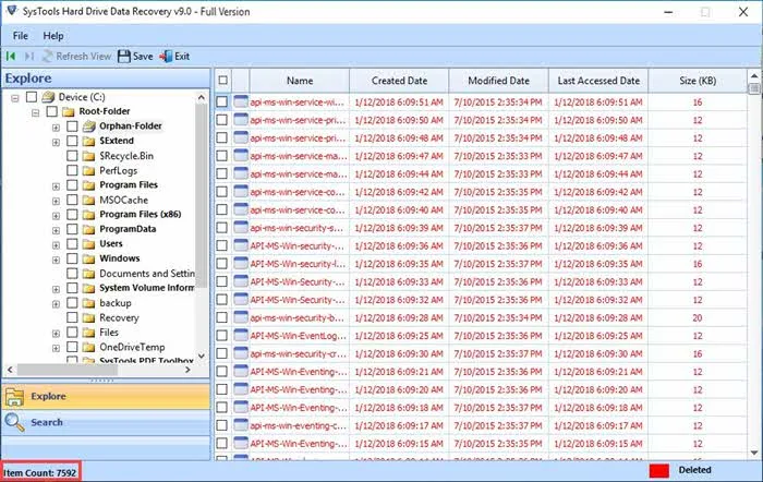 After that, you can preview the selected files and folders of data items After that, you can preview the selected files and folders of data items