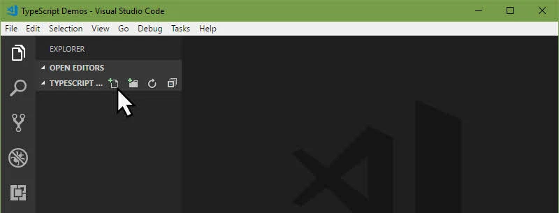 Creating a new file inside Visual Studio Code Creating a new file inside Visual Studio Code