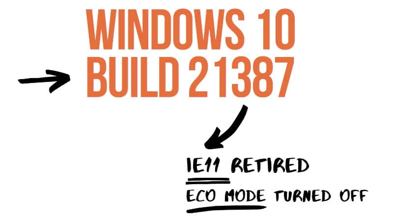 Microsoft drops Internet Explorer 11 with Windows 10 build 21387 Microsoft drops Internet Explorer 11 with Windows 10 build 21387