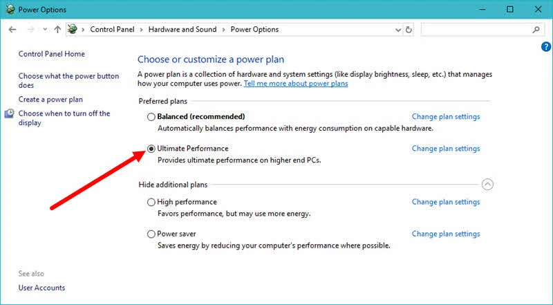 Microsoft's next Windows 10 update will have a new power plan, named 'Ultimate Performance' Microsoft's next Windows 10 update will have a new power plan, named 'Ultimate Performance'