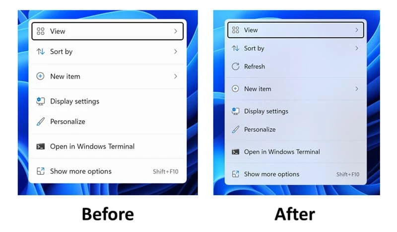 Windows 11 adds an improved context menu Windows 11 adds an improved context menu