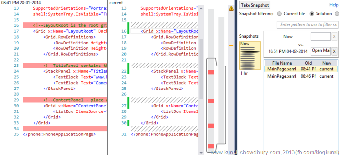 XAML Code Change History in Visual Studio 2013 using Auto History Extension XAML Code Change History in Visual Studio 2013 using Auto History Extension